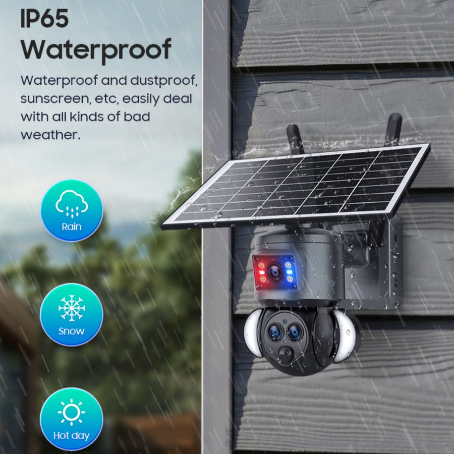 15X Zoom 4G WiFi Camera with Solar Panel for Outdoor and Indoor Use