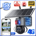 15X Zoom 4G WiFi Camera with Solar Panel - Outdoor/Indoor Surveillance