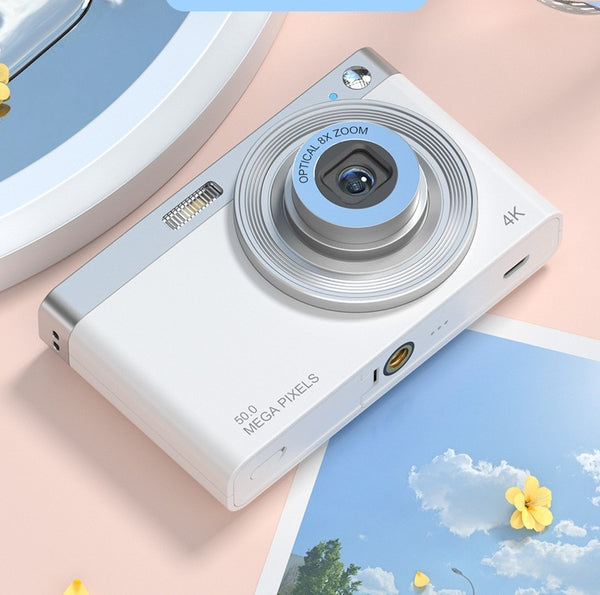 HD Retro Student Digital Camera shown with various images for demonstration.