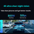 4K Driving Recorder with Night Vision & 360° Parking Surveillance