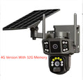 Panoramic Solar Outdoor Surveillance Camera with Storage Options