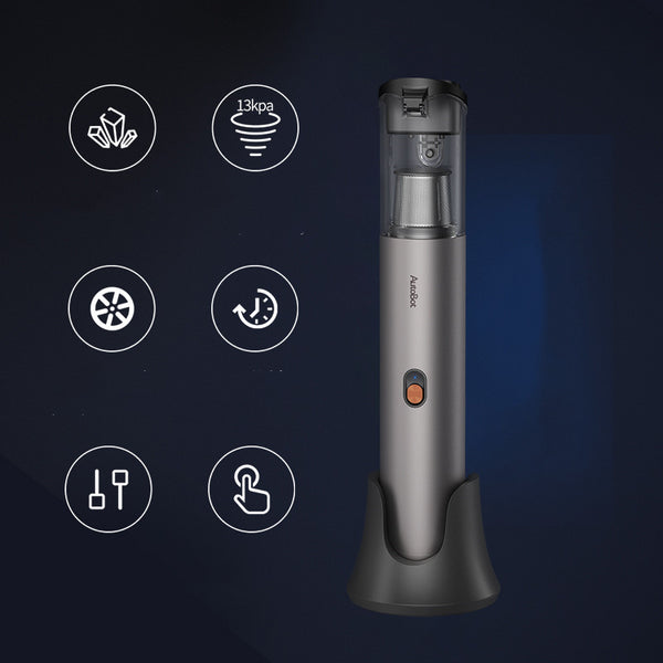 Premium high-power handheld car vacuum cleaner VX with 2000mAh battery.