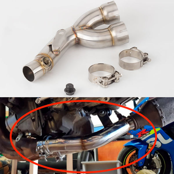 The Exhaust Pipe Goes To The Middle Section Of The Back Pressure Package R6