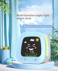 Kids' Cartoon Snooze Alarm Clock with Luminous Feature - Pink & Blue