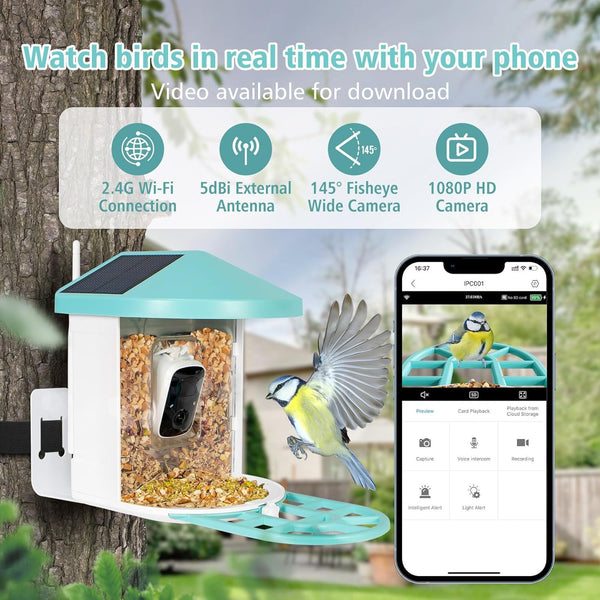 Wireless Smart Feeder Surveillance Camera for Bird Monitoring