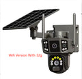 Panoramic Solar Outdoor Surveillance Camera with Storage Options