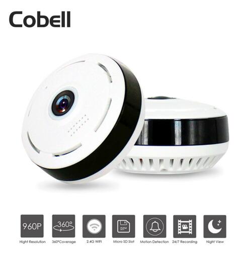 Premium 960P WiFi IP Camera with Night Vision, 360 Degree Panoramic View