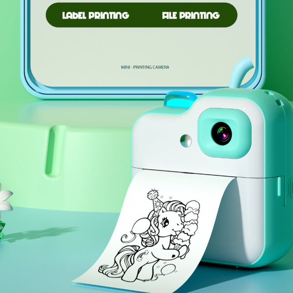 Children's Digital Camera in Pink with Cartoon Designs