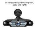 Premium Four-Lens HD Surveillance Dash Cam with Rearview Camera