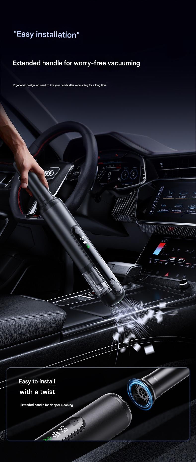 High-Suction Wireless Handheld Car Vacuum Cleaner