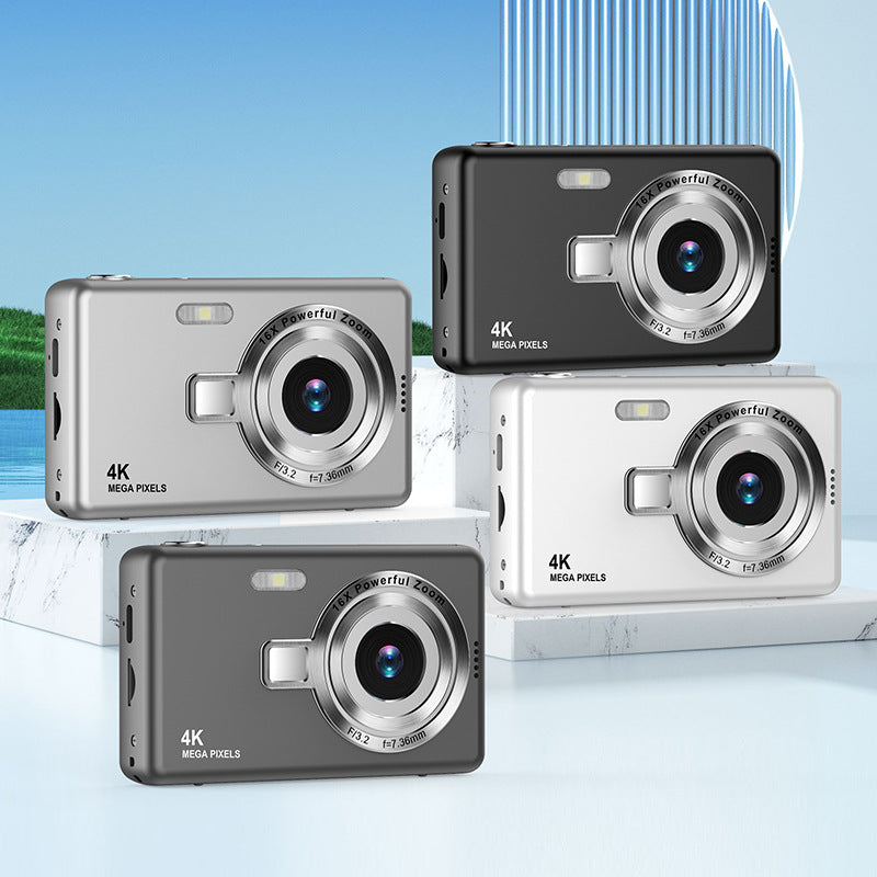 Kids mini HD dual recording digital camera available in multiple colors.