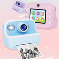 Premium Dual Camera 2400W HD Children's Camera in pink, blue, and purple