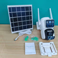 Dual-Lens Solar Surveillance Camera with 4G Connectivity for Outdoor Use