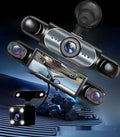 Premium Four-Lens HD Surveillance Dash Cam with Rearview Camera