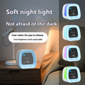 Kids' Cartoon Snooze Alarm Clock with Luminous Feature - Pink & Blue